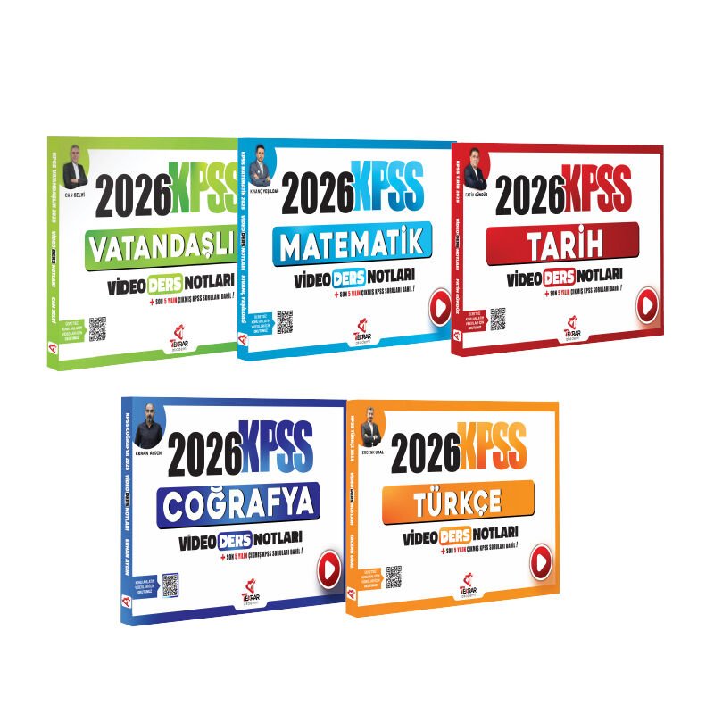 2026 KPSS VİDEO DERS NOTLARI 5 Lİ SET